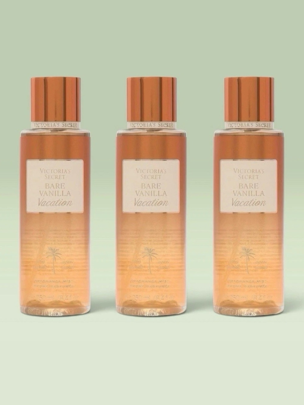 Victoria's Secret BARE VANILLA VACATION Fragrance Mist ~ 8.4 fl.oz. ( Lot Of 3 )